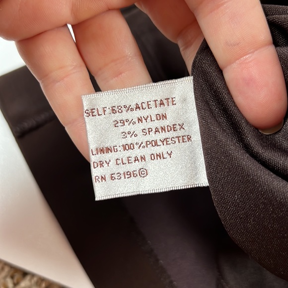 SUZI CHIN Chocolate Brown Cocktail Slimming Rouching Midi Sleeveless Dress 10 - Picture 9 of 9